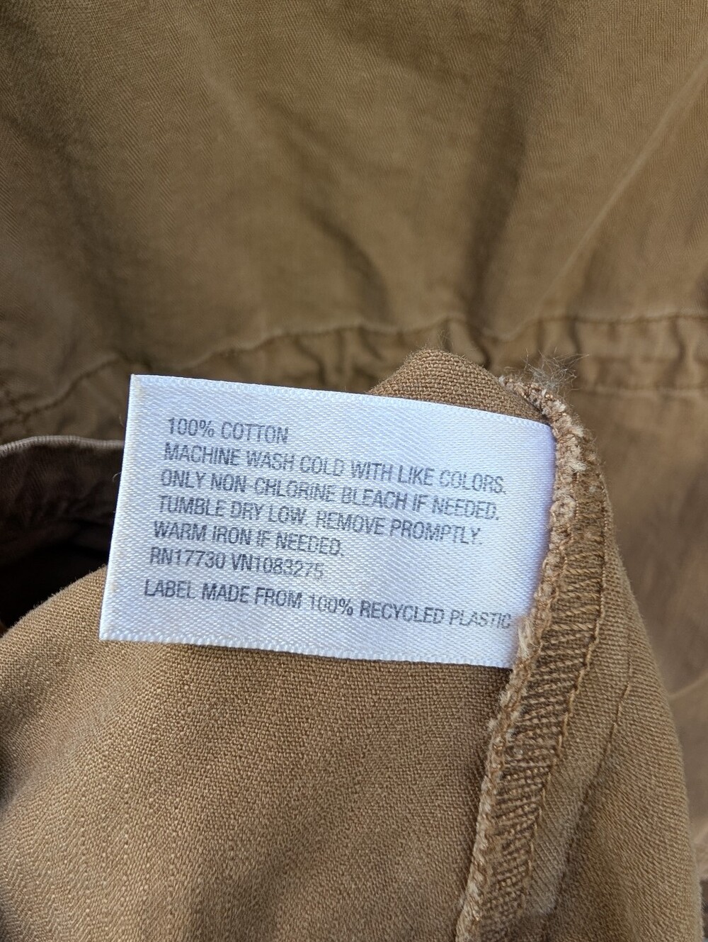Merona Camel Cotton Canvas Cargo Field Utility Work Jacket Sz L - Picture 7 of 8